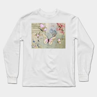 Vintage Schmetterlinge Long Sleeve T-Shirt